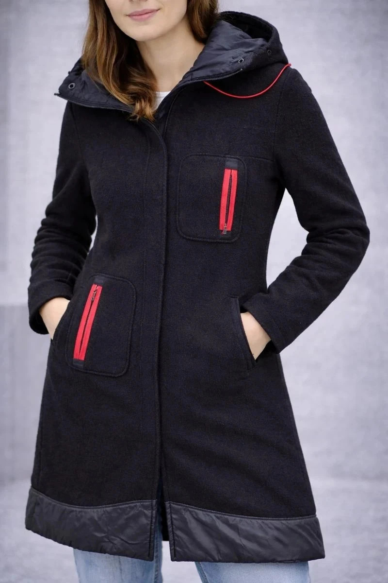 Manteau long Cop.copine Noir taille M