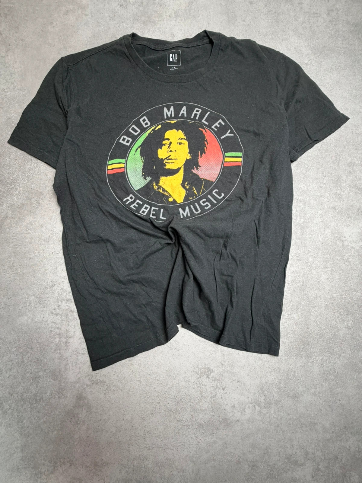 Tee-shirt Bob Marley Rebel Music - Gap - Noir - Taille L