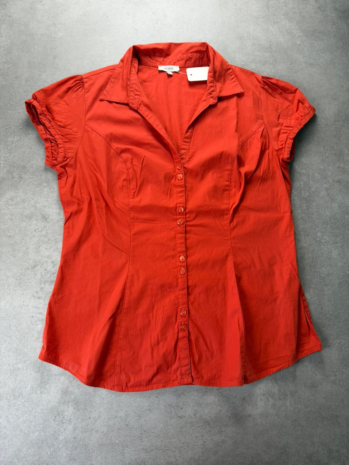 Chemise Phildar manches courtes rouge T42 PHI0370