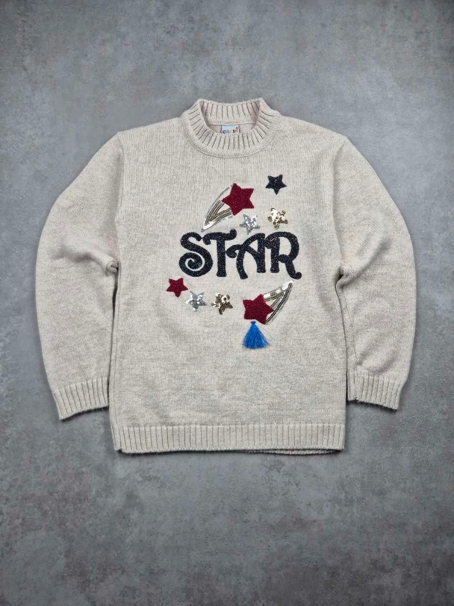 Pull de noel Ciloin Beige taille 12A QSX45
