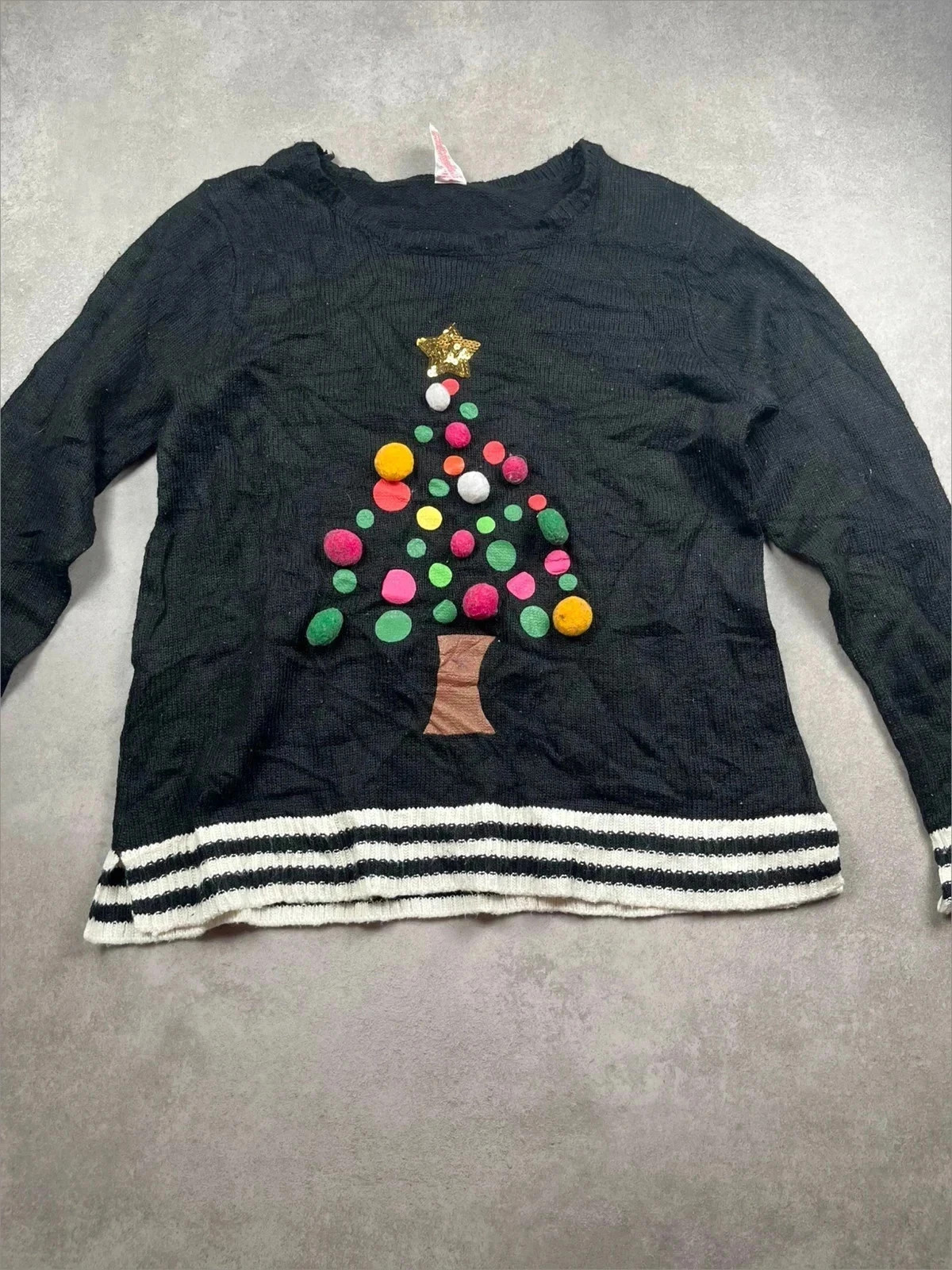 Pull de noel Vintage Noir taille 8A