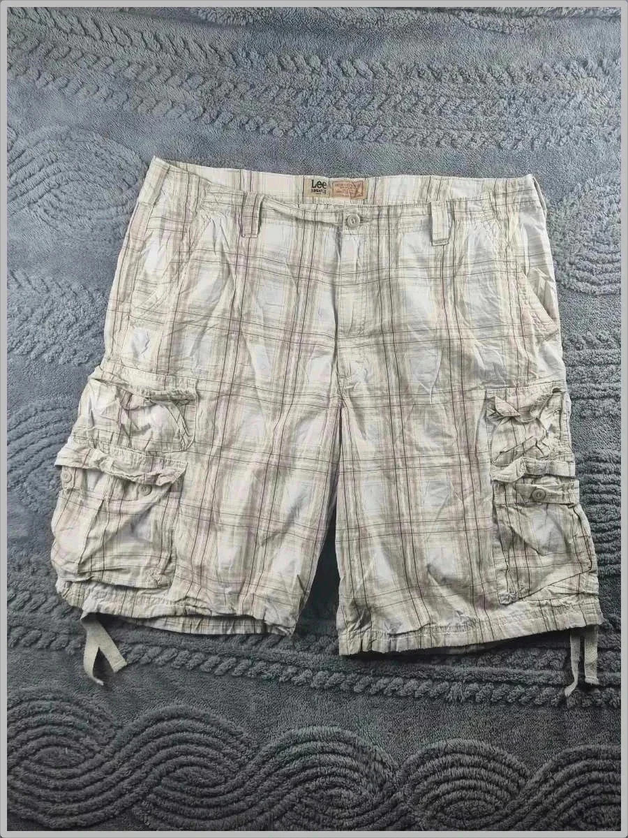 Short blanc à carreaux beiges Lee Dungarees – Taille 50 FR