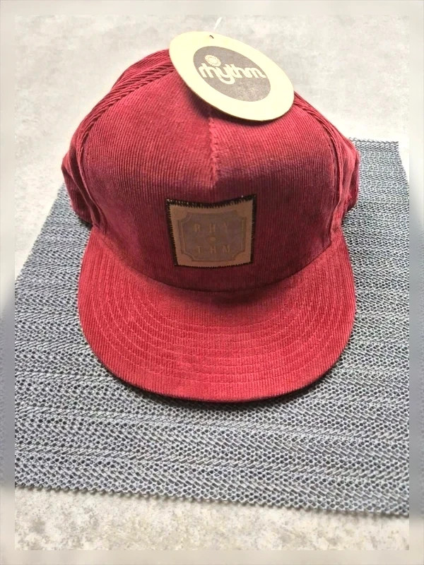 Casquette velours côtelé Rhythm Rouge Bordeaux taille TU