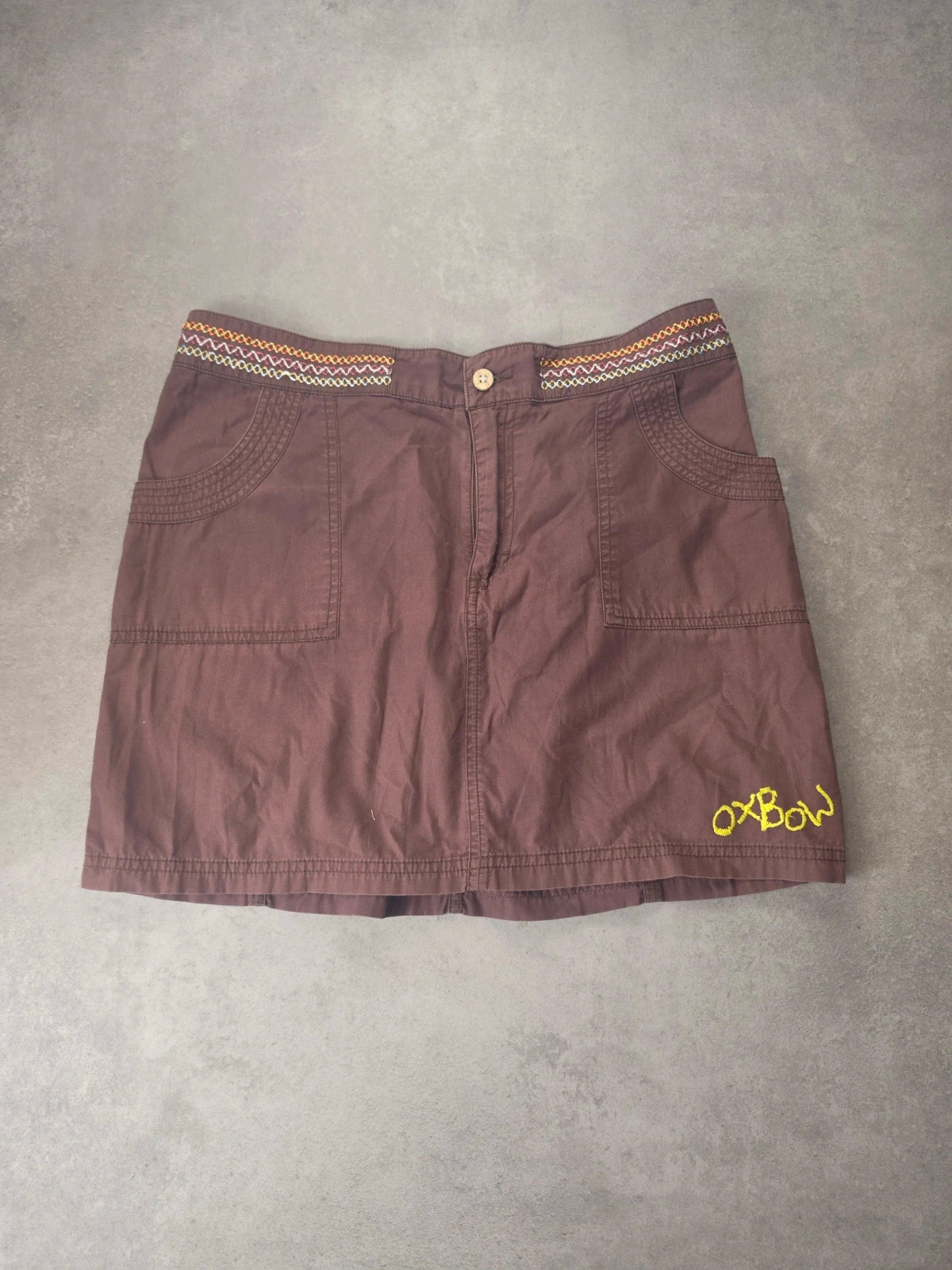 Jupe Oxbow marron brodée taille 40 OXB1133