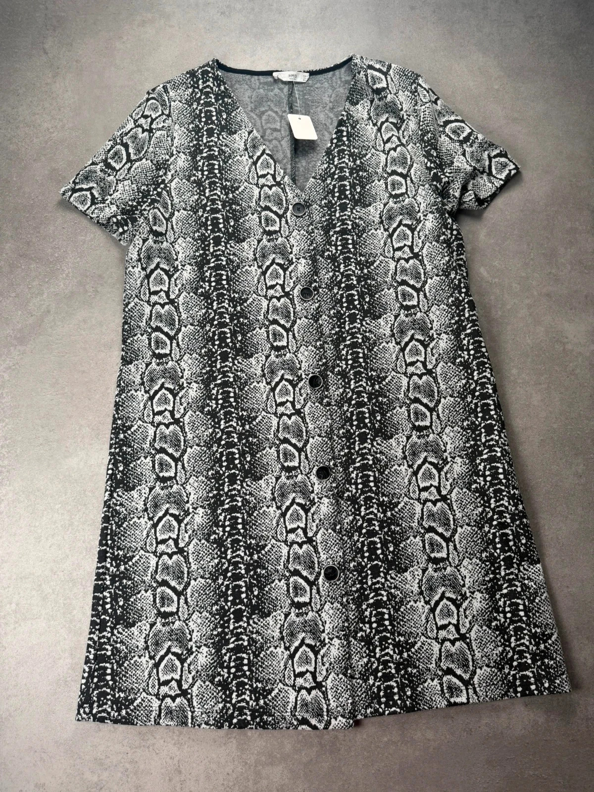 Robe MNG imprimé serpent noir blanc L MNG1117