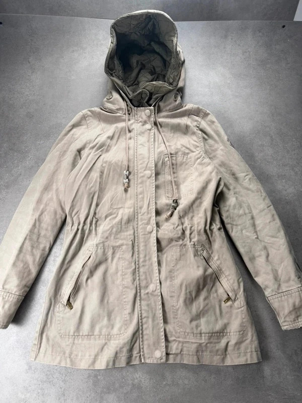 Parka beige capuche doublée