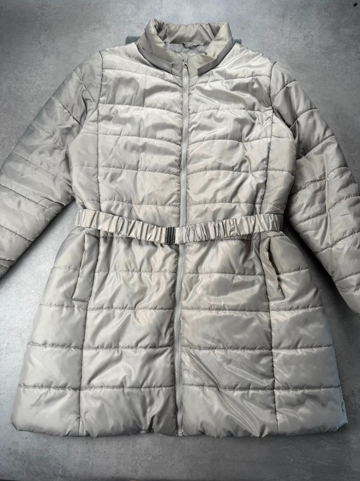 Doudoune longue In Extenso femme grise ceinturée XXL