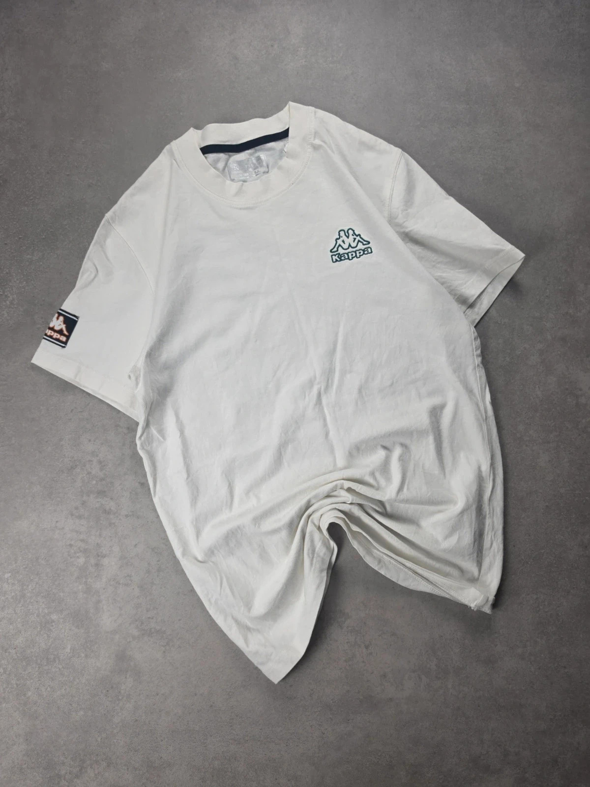 T-shirt Kappa vintage blanc logo dos XS KAP666