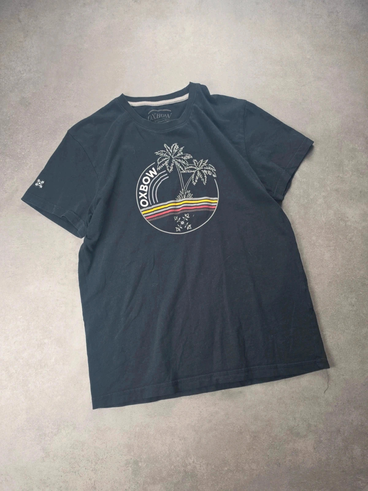 T-shirt Oxbow palmiers vintage noir S OXB0673