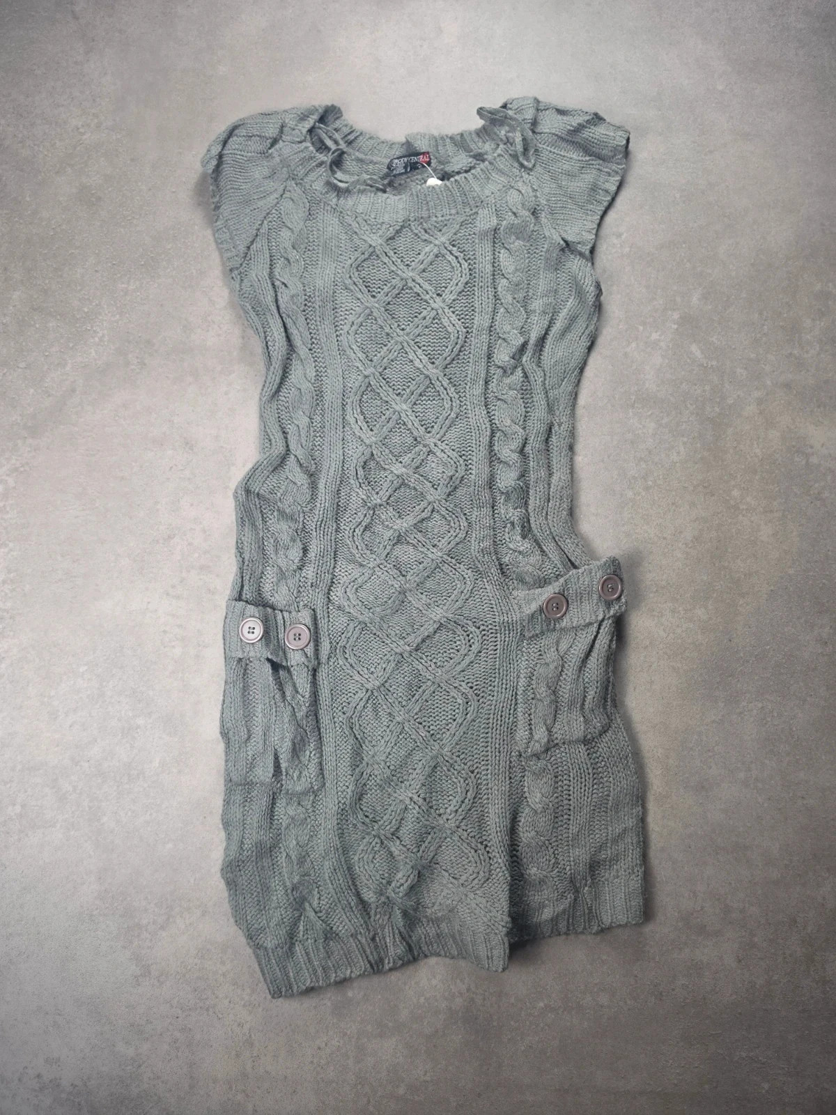 Robe pull Body Central torsadée gris M BC109