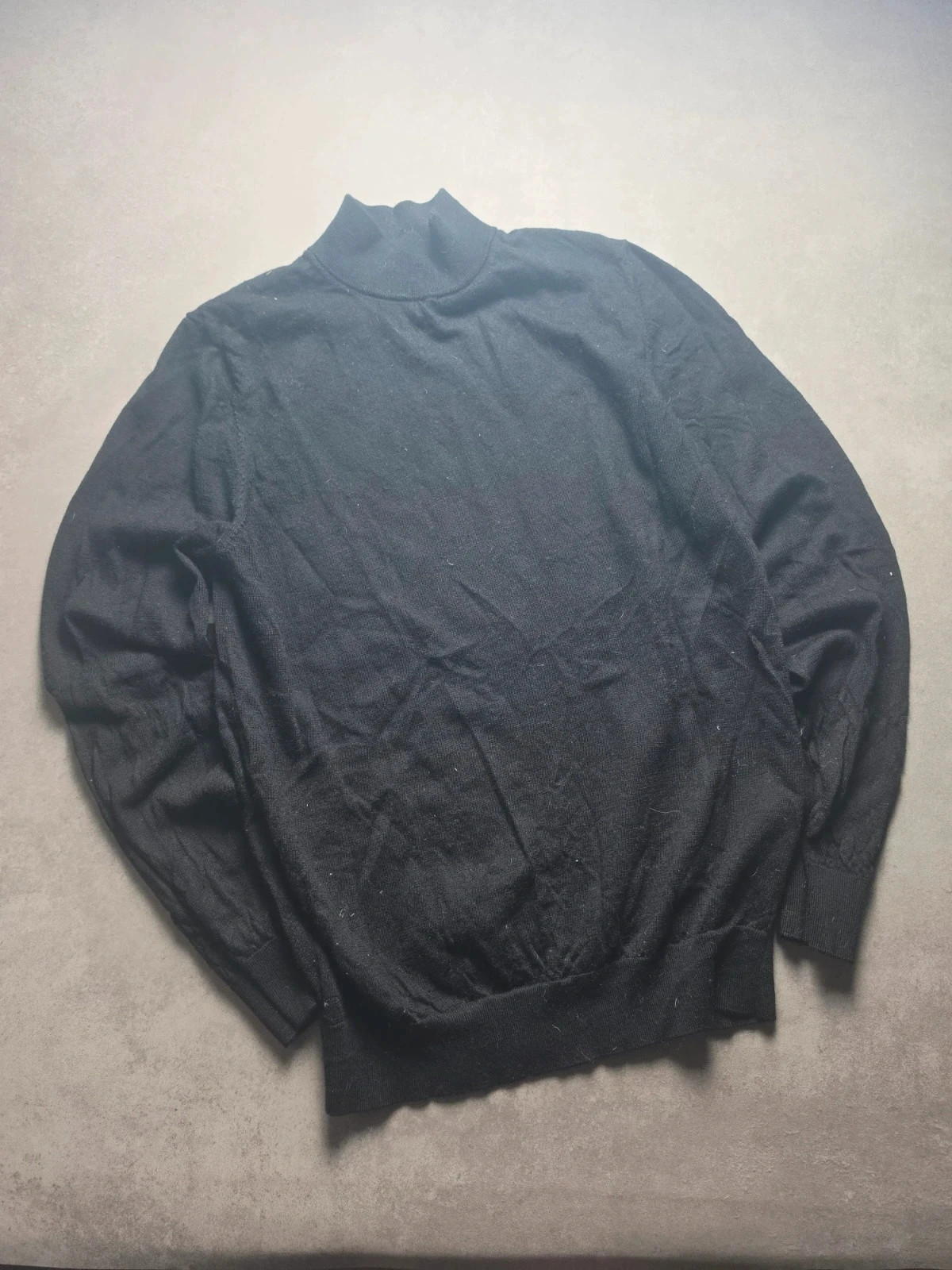 Pull col montant Devred laine mérinos noir L DEV048